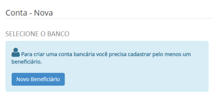 Acesso Beneficiário - Conta Bancária no primeiro acesso